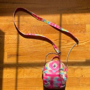 Claire's Vibrant Pink and Blue Tie Dye Festival Mini Bag